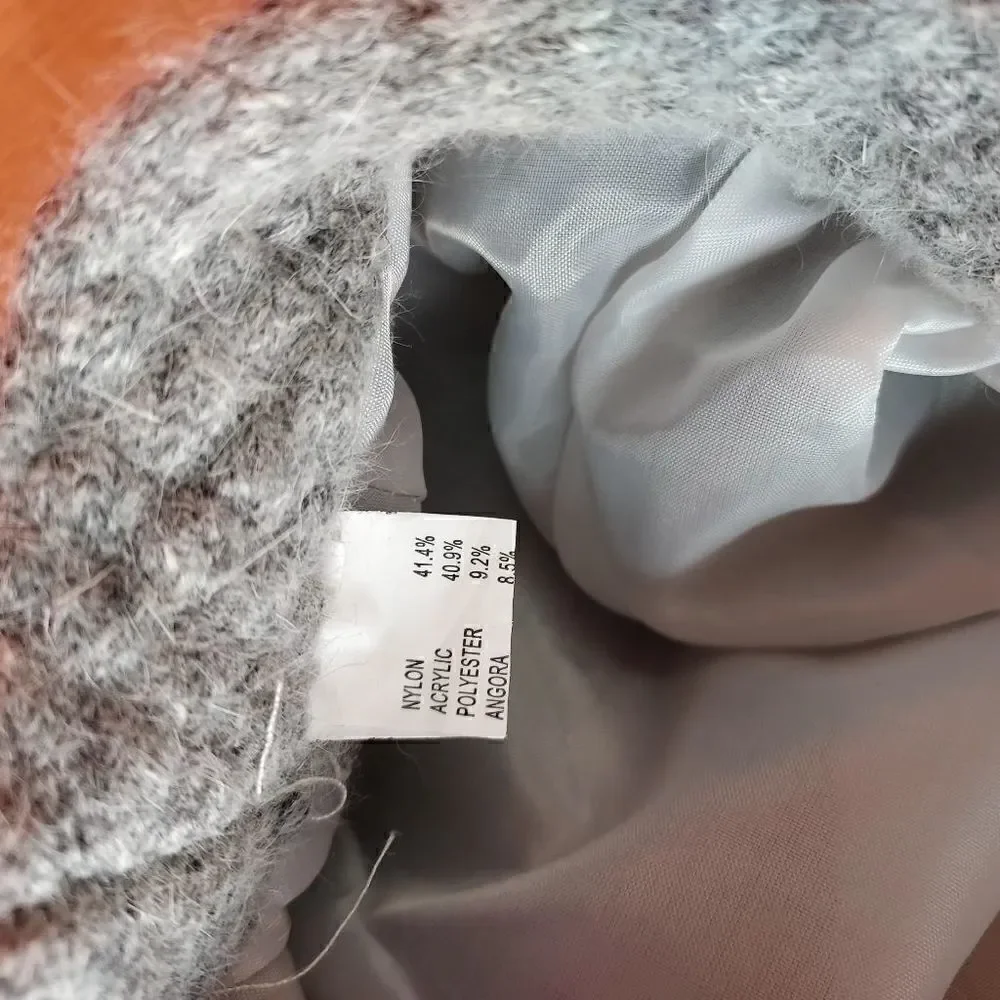 Angora blend beanie brimmed hat